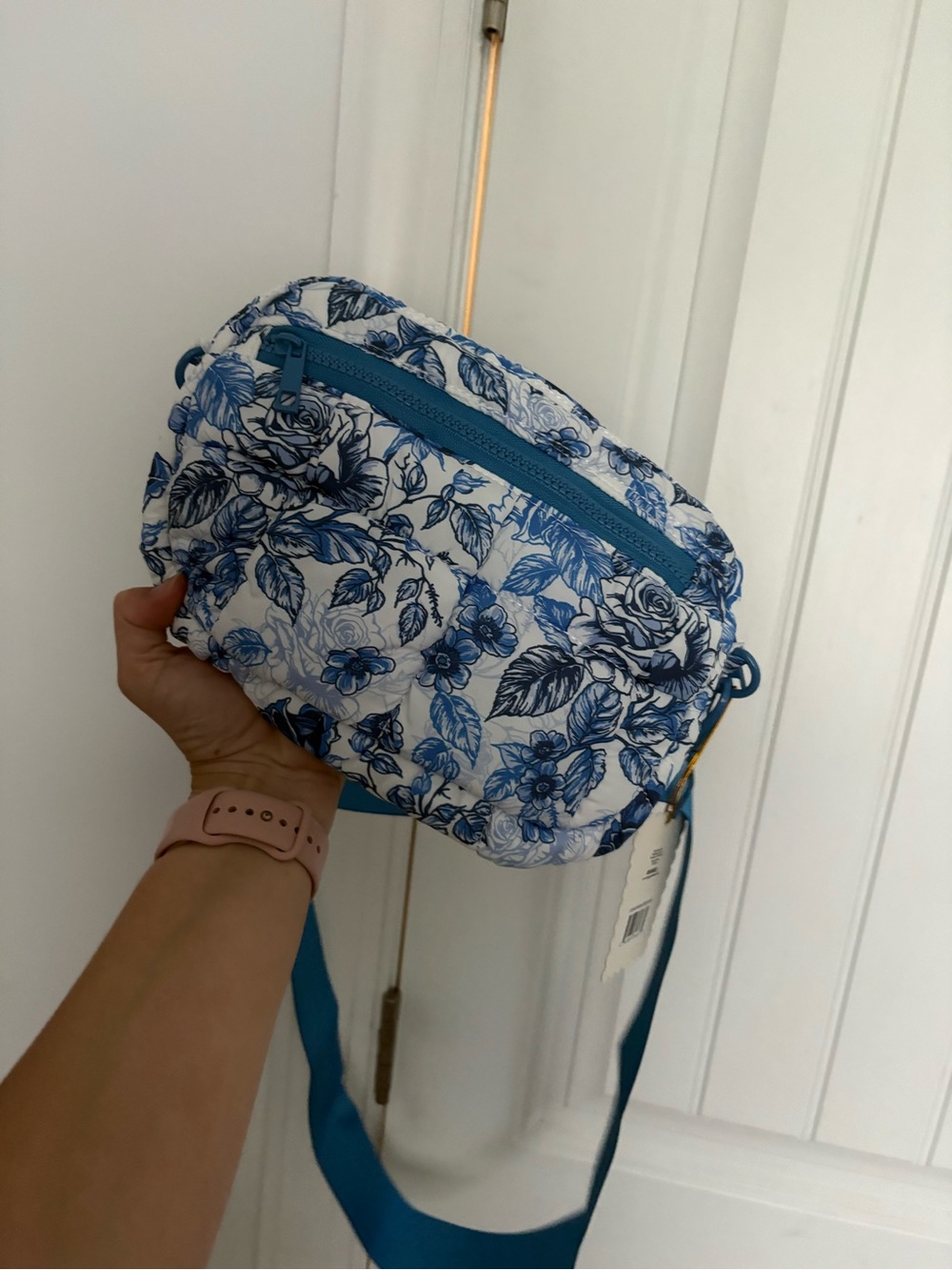 Simply Southern Blue and White Floral Crossbody Bag